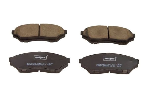 set placute frana,frana disc MAXGEAR 19-2956