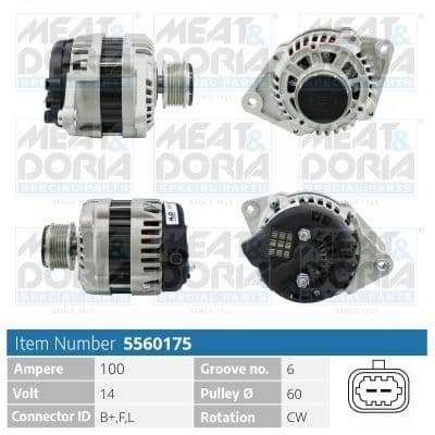 Generator / Alternator MEAT & DORIA 5560175