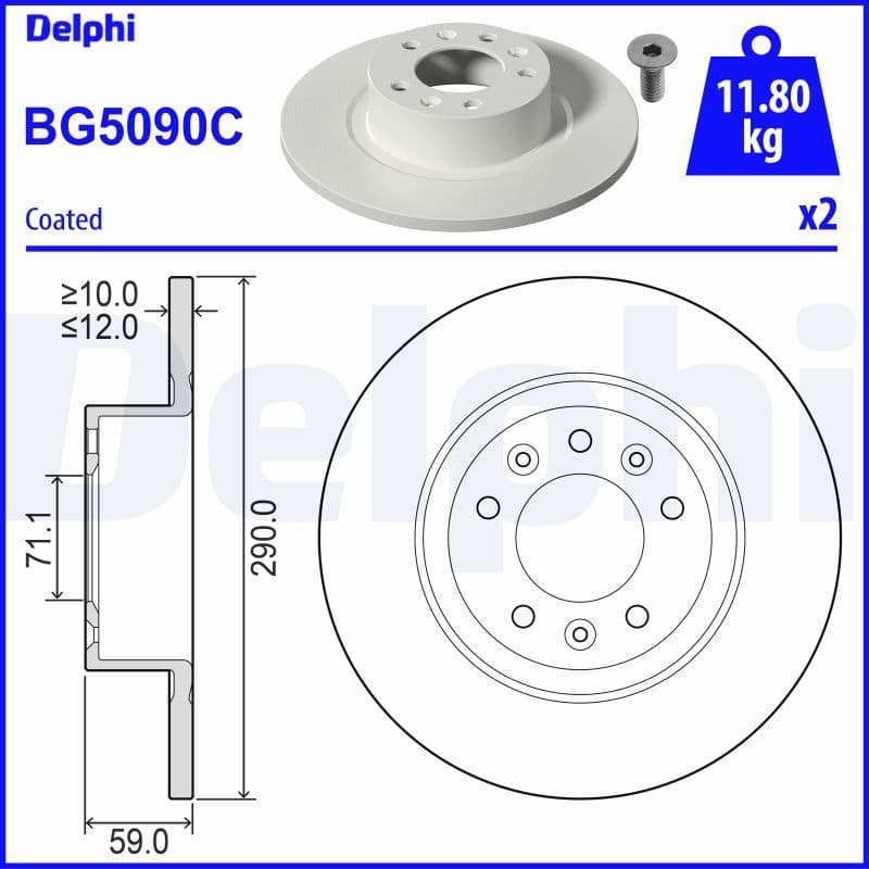 Disc frana DELPHI BG5090C