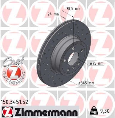 Disc frana ZIMMERMANN SPORT Z 150.3451.52