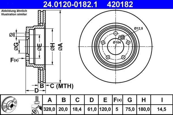 Disc frana ATE 24.0120-0182.1