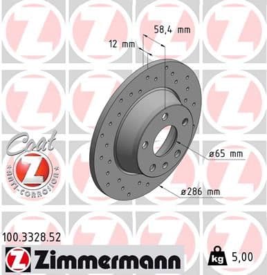 Disc frana ZIMMERMANN 100.3328.52