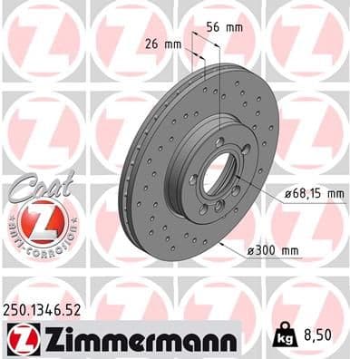 Disc frana ZIMMERMANN 250.1346.52