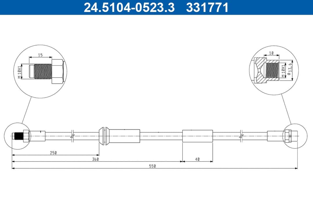 Furtun frana ATE 24.5104-0523.3