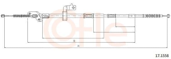 Cablu, frana de parcare COFLE 17.1558
