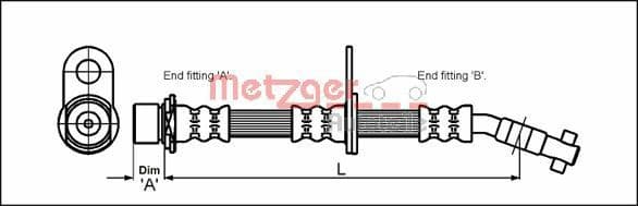 Furtun frana METZGER 4112167