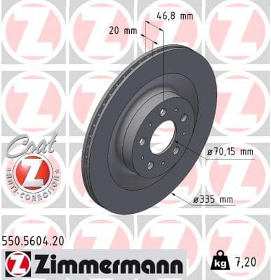 Disc frana ZIMMERMANN COAT Z 550.5604.20