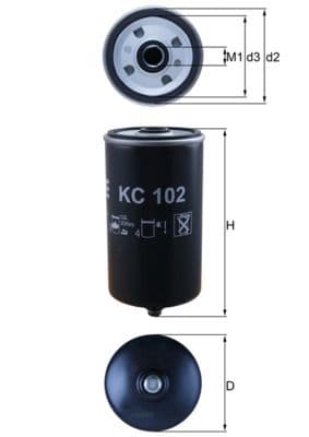 filtru combustibil MAHLE KC 102