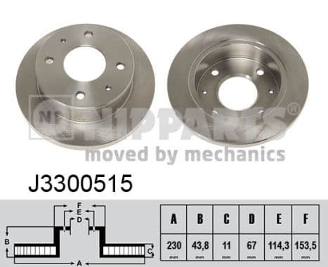 Disc frana NIPPARTS J3300515
