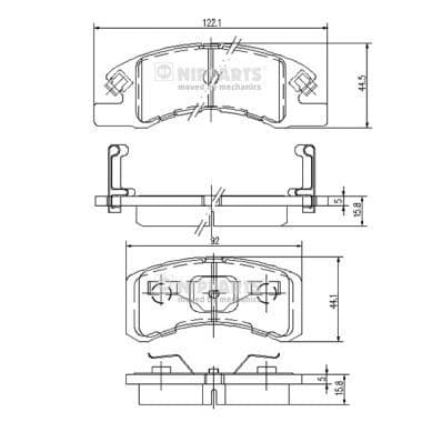 set placute frana,frana disc NIPPARTS N3606021