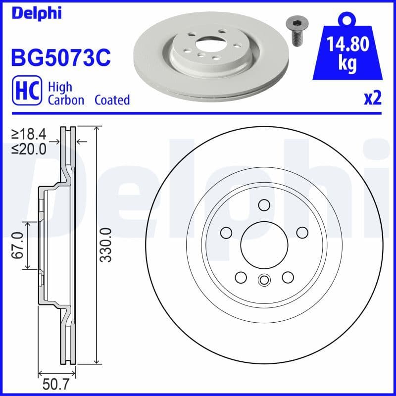 Disc frana DELPHI BG5073C