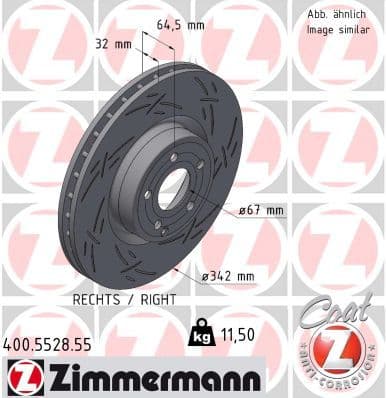 Disc frana ZIMMERMANN 400.5528.55