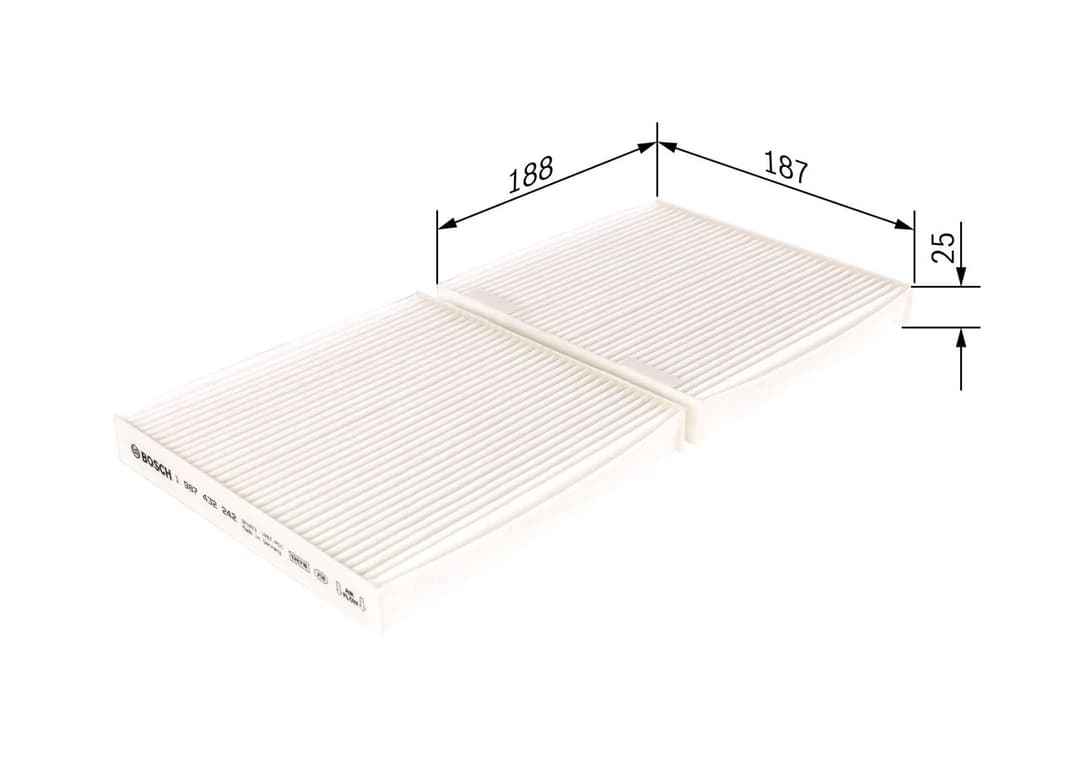 Filtru, aer habitaclu BOSCH 1 987 432 242