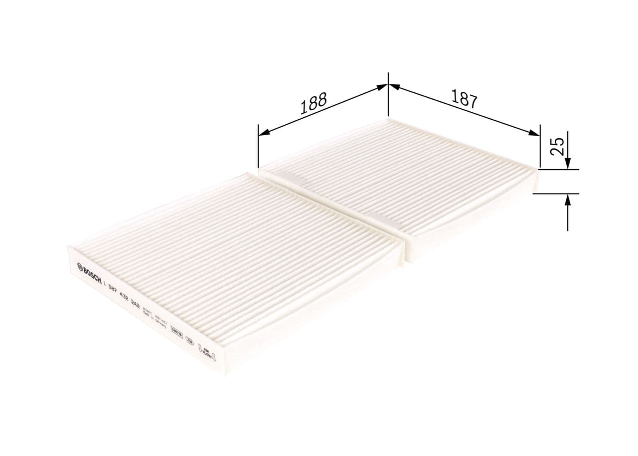 Filtru, aer habitaclu BOSCH 1 987 432 242