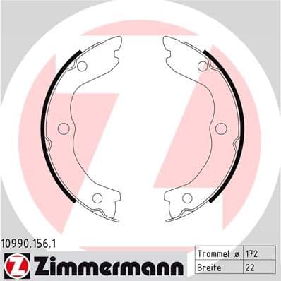 Set saboti frana, frana de mana ZIMMERMANN 10990.156.1