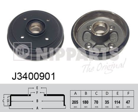 Tambur frana NIPPARTS J3400901