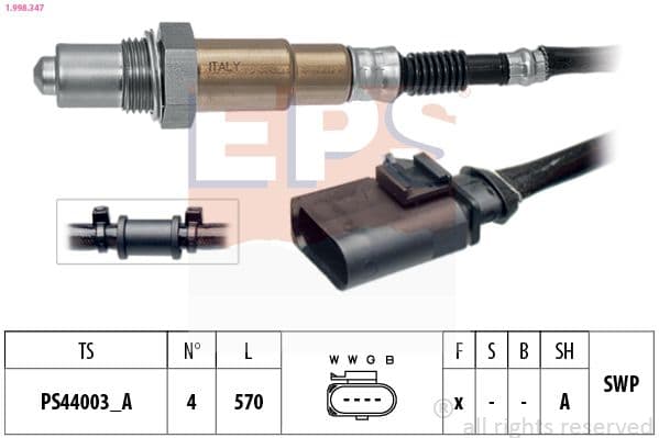 Sonda Lambda EPS Made in Italy - OE Equivalent 1.998.347
