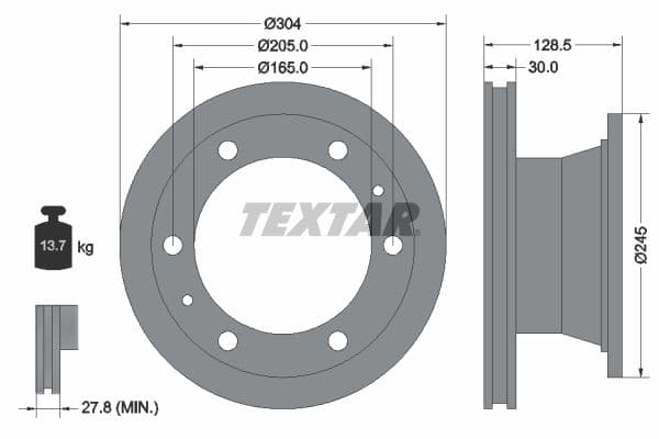 Disc frana TEXTAR 93084800