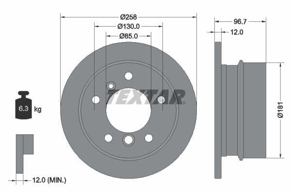 Disc frana TEXTAR PRO 92137503