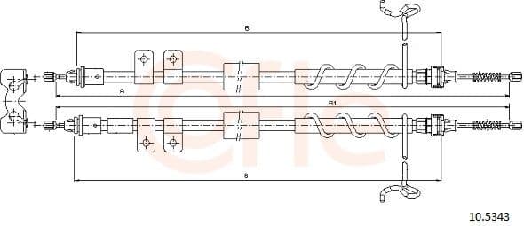 Cablu, frana de parcare COFLE 10.5343