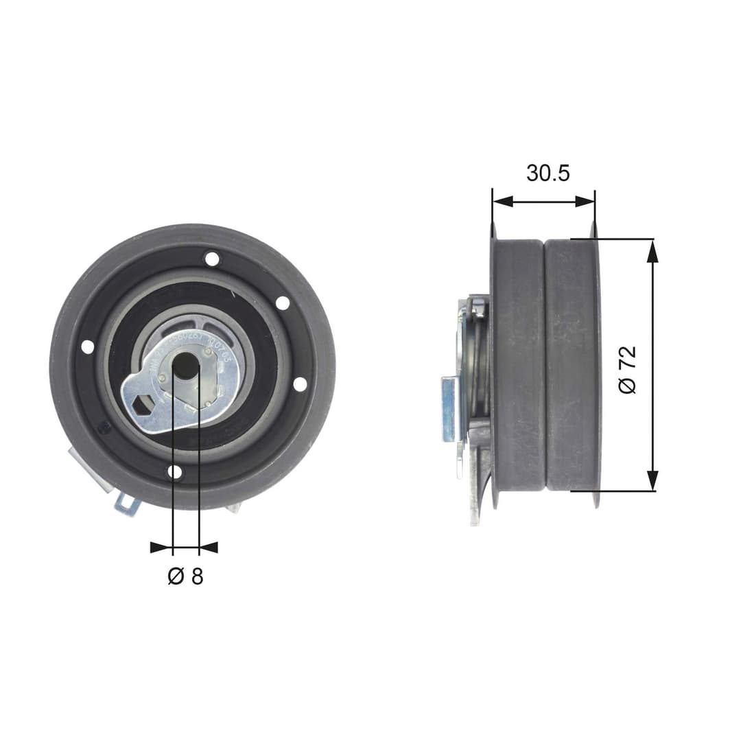 rola intinzator,curea distributie GATES PowerGrip™ T43010