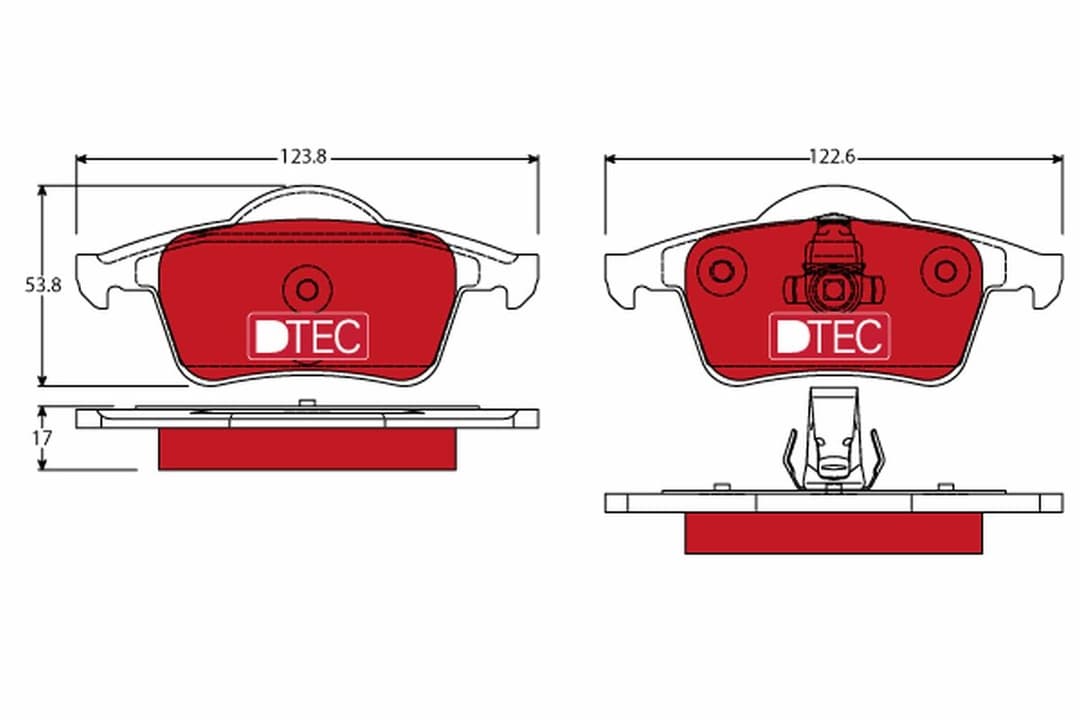 set placute frana,frana disc TRW DTEC COTEC GDB1389DTE