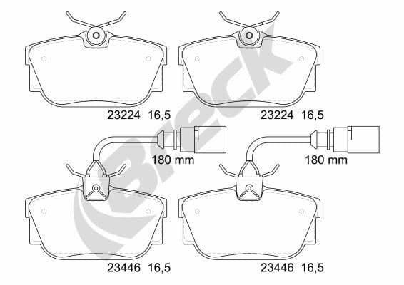 set placute frana,frana disc BRECK 23446 00 702 10