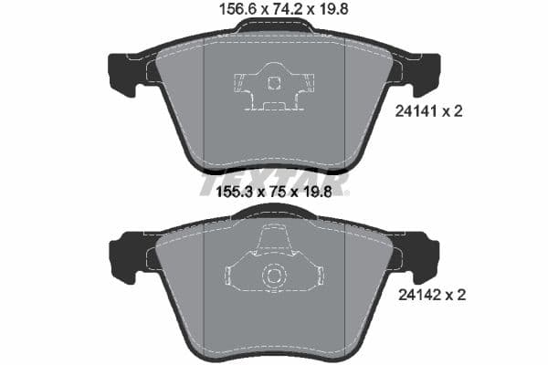 set placute frana,frana disc TEXTAR Q+ 2414101