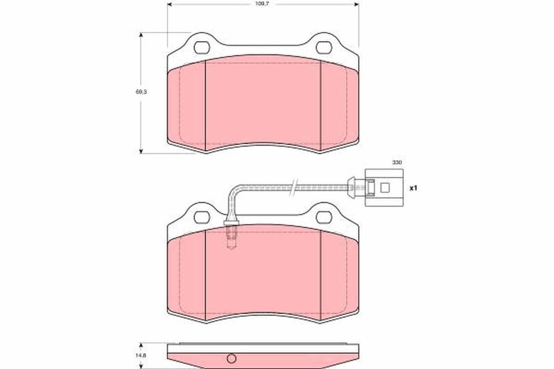 set placute frana,frana disc TRW GDB1644
