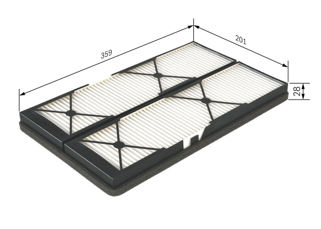Filtru, aer habitaclu BOSCH 1 987 432 044