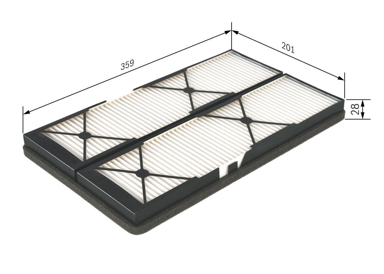 Filtru, aer habitaclu BOSCH 1 987 432 044