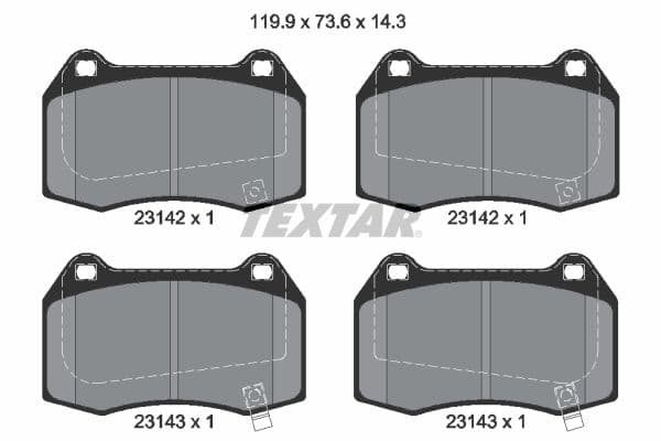 set placute frana,frana disc TEXTAR Q+ 2314201