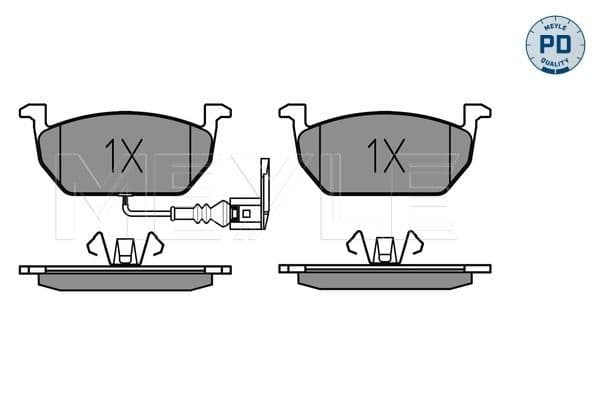 set placute frana,frana disc MEYLE -PD: Advanced performance and design. 025 220 3517/PD
