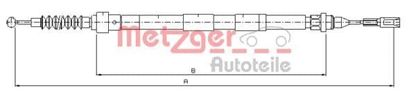 Cablu, frana de parcare METZGER 10.7620