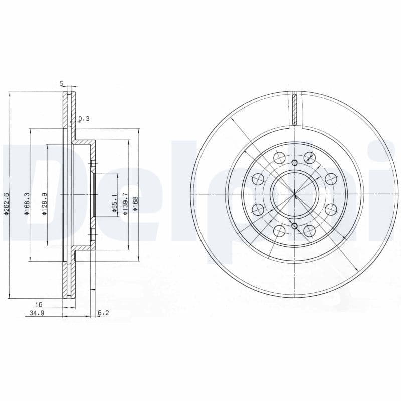 Disc frana DELPHI BG3825
