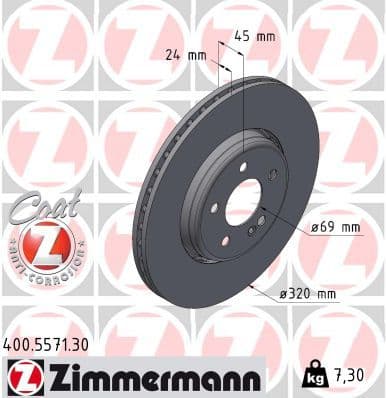 Disc frana ZIMMERMANN FORMULA S 400.5571.30