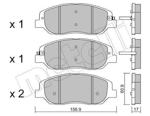 set placute frana,frana disc METELLI 22-1031-0