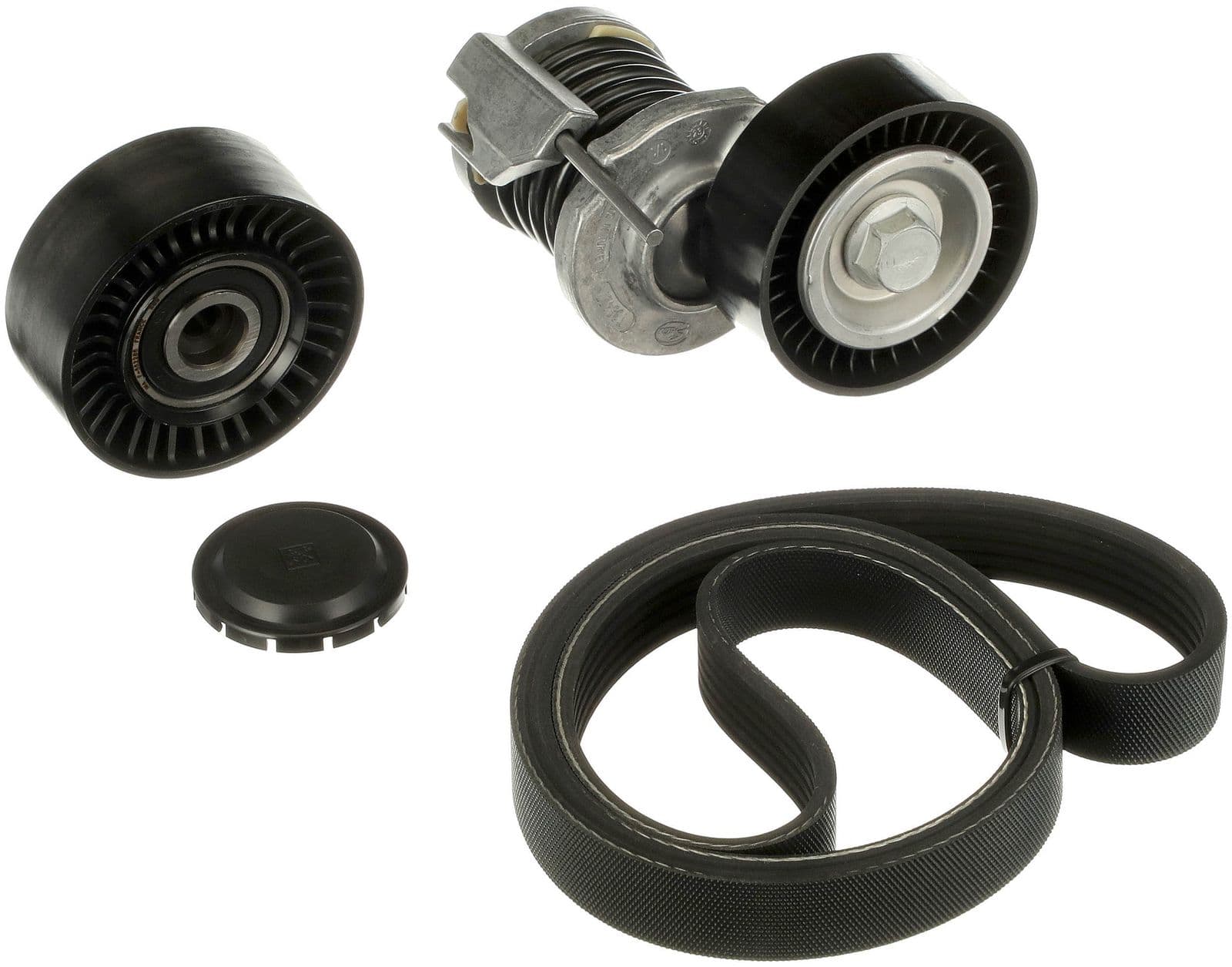 Set curea transmisie cu caneluri GATES Micro-V® UNIQUE FIT K016PK1550XS
