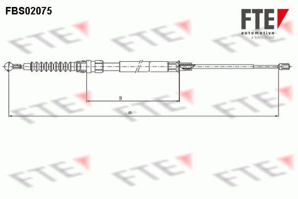 Cablu, frana de parcare FTE 9250076