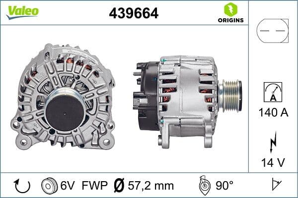 Generator / Alternator VALEO 439664