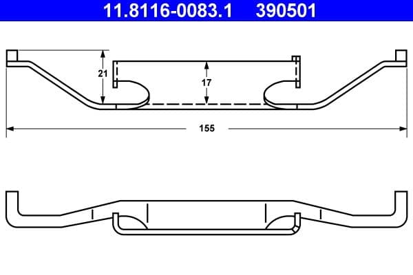 Arc, etrier frana ATE 11.8116-0083.1