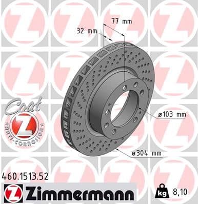 Disc frana ZIMMERMANN SPORT Z 460.1513.52