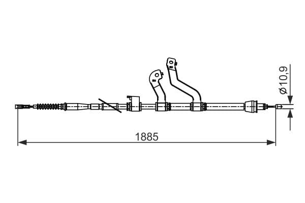 Cablu, frana de parcare BOSCH 1 987 482 573