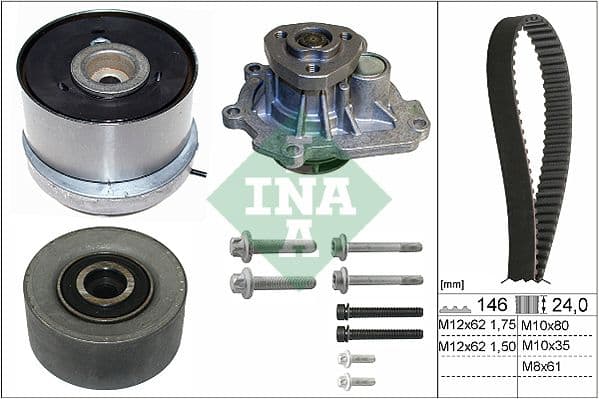 Set pompa apa + curea dintata Schaeffler INA 530 0724 30