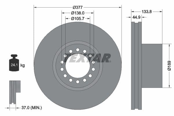 Disc frana TEXTAR 93101400