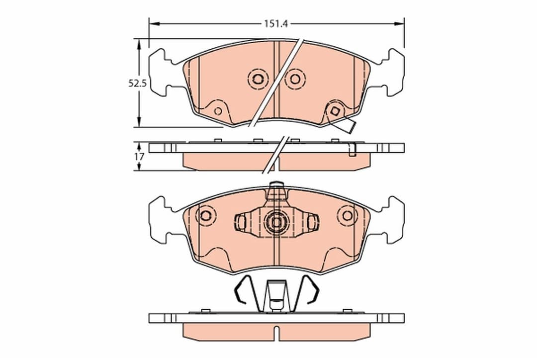 set placute frana,frana disc TRW GDB2301
