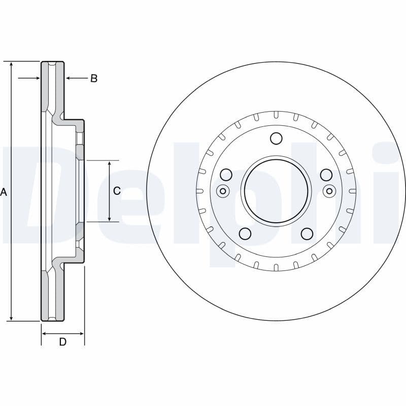 Disc frana DELPHI BG4565C