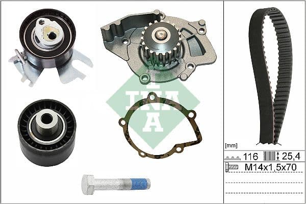 Set pompa apa + curea dintata Schaeffler INA 530 0449 30