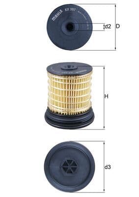 filtru combustibil MAHLE KX 397