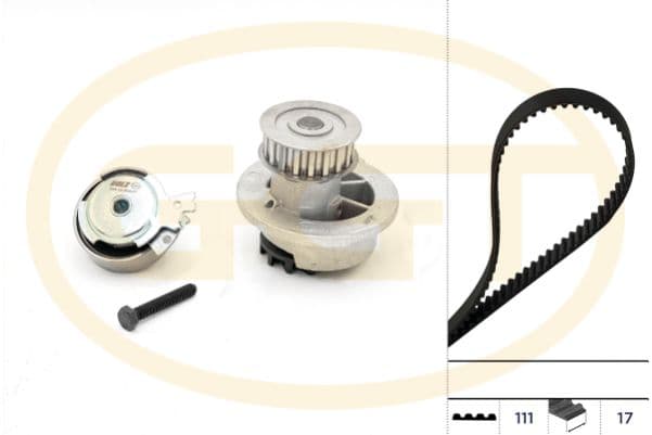 Set pompa apa + curea dintata GGT KPA20021